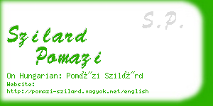 szilard pomazi business card